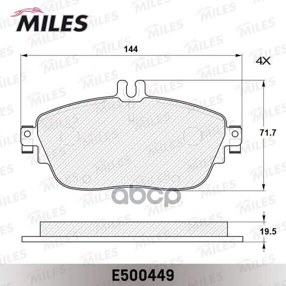 Купить КОЛОДКИ ТОРМОЗНЫЕ ПЕРЕДНИЕ (СМЕСЬ CERAMIC СЕРИЯ PRO) MERCEDES A(W176) 12-/B(W246) 11- L144ММ (TRW GDB1932) E500449