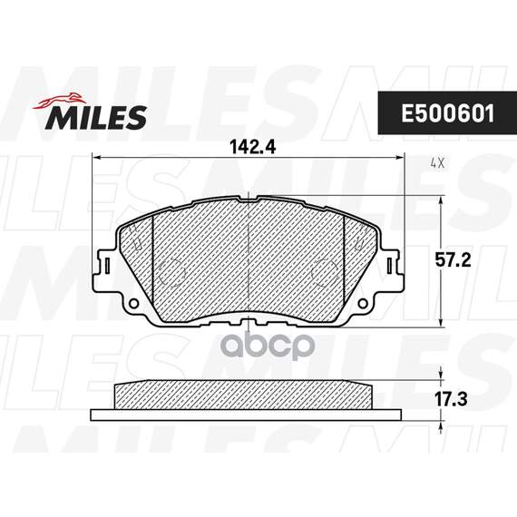 Купить КОЛОДКИ ТОРМОЗНЫЕ ПЕРЕДНИЕ (СМЕСЬ CERAMIC СЕРИЯ PRO) TOYOTA CAMRY 18- E500601