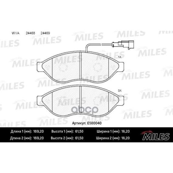 Купить КОЛОДКИ ТОРМОЗНЫЕ ПЕРЕДНИЕ (СМЕСЬ CERAMIC СЕРИЯ PRO) CITROEN JUMPER/FIAT DUCATO/PEUGEOT BOXER R15 06- (TRW GDB1681) E500040