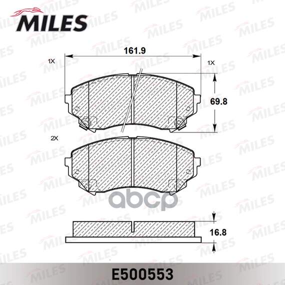 Купить КОЛОДКИ ТОРМОЗНЫЕ ПЕРЕДНИЕ (СМЕСЬ CERAMIC СЕРИЯ PRO) CADILLAC CTS 08- L162 ММ. (TRW GDB4456) E500553