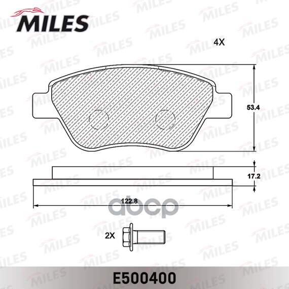 Купить КОЛОДКИ ТОРМОЗНЫЕ ПЕРЕДНИЕ (СМЕСЬ CERAMIC СЕРИЯ PRO) FIAT ALBEA 01-09 (TRW GDB1579) E500400