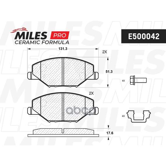 Купить КОЛОДКИ ТОРМОЗНЫЕ ПЕРЕДНИЕ (СМЕСЬ CERAMIC СЕРИЯ PRO) VW POLO (RUS) 11-/SKODA FABIA 11- (TRW GDB2027) E500042
