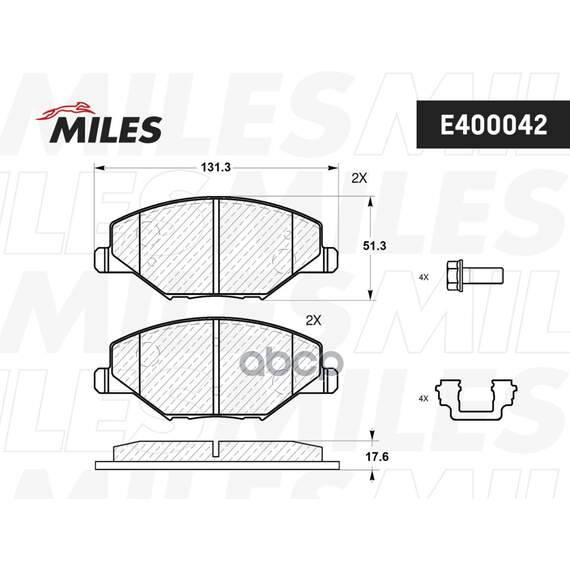 Купить КОЛОДКИ ТОРМОЗНЫЕ ПЕРЕДНИЕ (БЕЗ ДАТЧИКА) (СМЕСЬ LOW-METALLIC) (VW POLO (RUS) 11-/SKODA FABIA 11-) (TRW GDB2027) E400042
