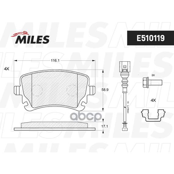 Купить КОЛОДКИ ТОРМОЗНЫЕ ЗАДНИЕ (С ДАТЧИКОМ) (СМЕСЬ CERAMIC СЕРИЯ PRO) VOLKSWAGEN T5 03/MULTIVAN 03 (TRW GDB1557) E510119