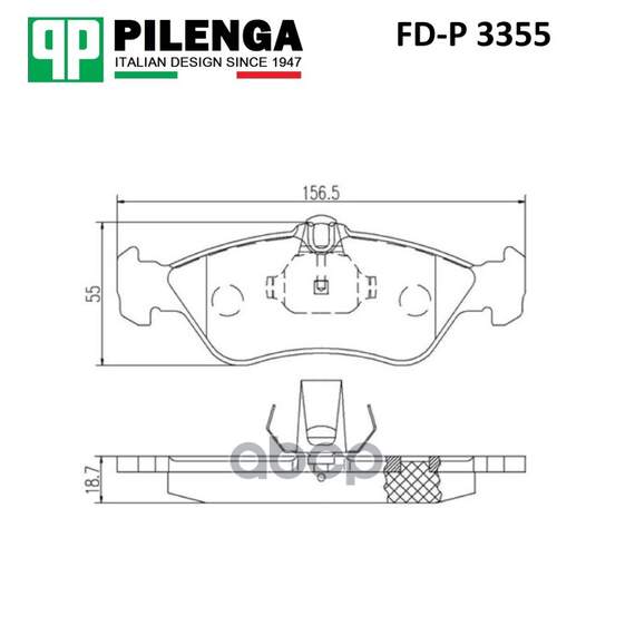 Купить КОЛОДКИ ТОРМОЗНЫЕ ПЕРЕДНИЕ 156,3Х54,8Х18,8 MERCEDES-BENZ SPRINTER 909 C 2006 FD-P3355