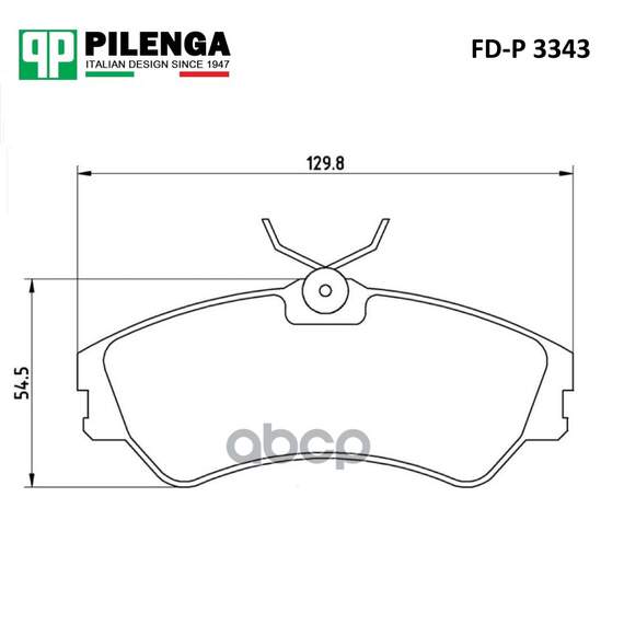 Купить КОЛОДКИ ТОРМОЗНЫЕ ПЕРЕДНИЕ 130Х54,5Х19 VAG VW T4 FD-P3343