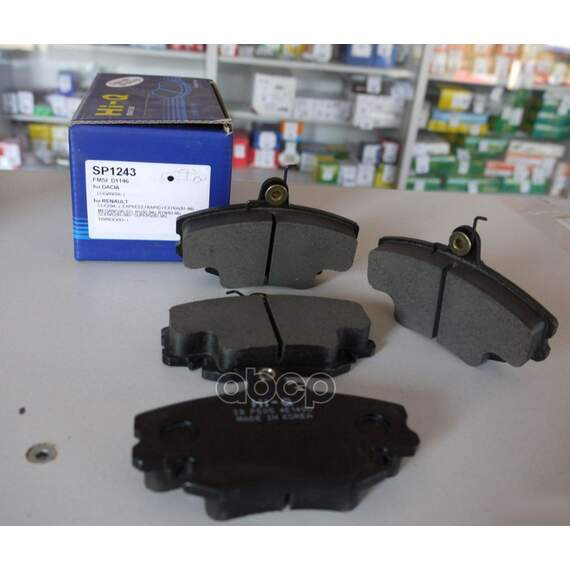 Купить КОЛОДКИ ТОРМОЗНЫЕ RENAULT LOGAN 04-/SANDERO 08-/CLIO 91- ПЕРЕДНИЕ БЕЗ ДАТЧИКА SP1243