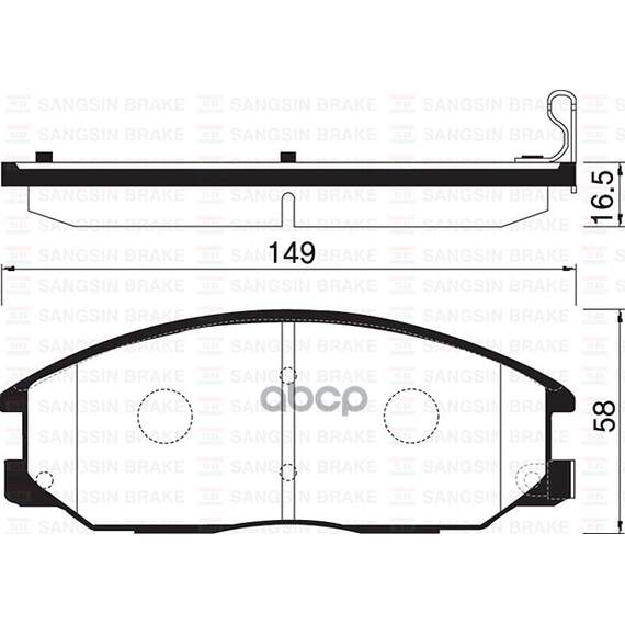 Купить КОЛОДКИ ТОРМОЗНЫЕ HYUNDAI H-1/SANTA FE/TRAJET/SSANGYONG REXTON 01- ПЕРЕДНИЕ SP1171