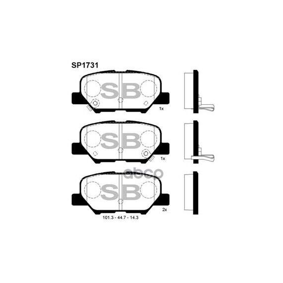 Купить КОЛОДКИ ТОРМОЗНЫЕ ДИСКОВЫЕ MAZDA 6, MITSUBISHI OUTLANDER 2.0/2.4I 12 SP1731