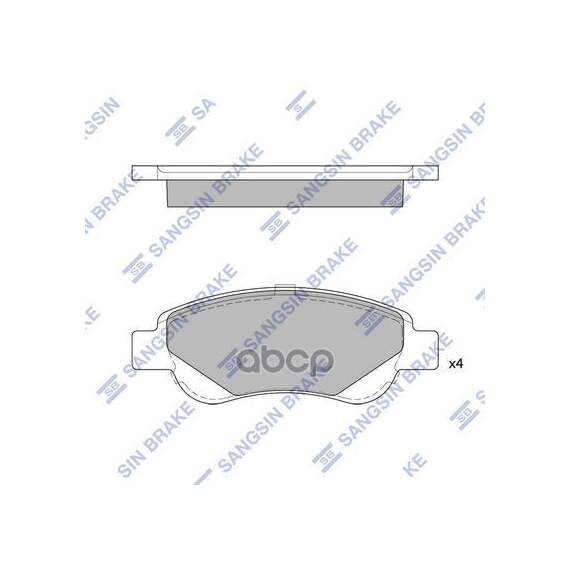 Купить КОЛОДКИ ТОРМОЗНЫЕ CITROEN C1/PEUGEOT 107/TOYOTA AYGO 1.0/1.4D 05- ПЕРЕДНИЕ SP1750