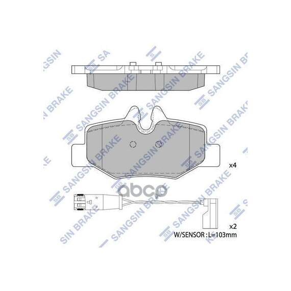 Купить КОЛОДКИ ТОРМОЗНЫЕ ДИСКОВЫЕ MB W639 VIANO 3.0/3.2/2.2I 03 SP1896