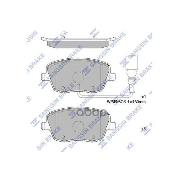 Купить КОЛОДКИ ТОРМОЗНЫЕ SKODA FABIA/VOLKSWAGEN POLO 1.2-1.9D 01- ПЕР.(С ДАТЧИКОМ) SP1806A