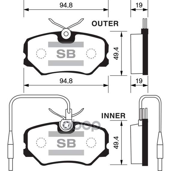 Купить КОЛОДКИ ТОРМОЗНЫЕ ДИСКОВЫЕ PEUGEOT 405 1.4-1.9D 87-95 SP1180