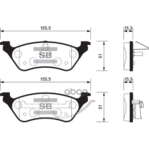 Купить КОЛОДКИ ТОРМОЗНЫЕ ДИСКОВЫЕ DODGE CARAVAN, CHRYSLER VOYAGER/GRAND VOYAGER ALL 00 SP1441