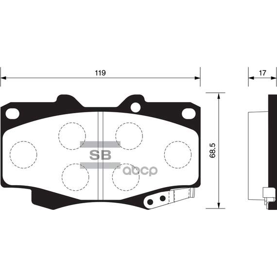 Купить КОЛОДКИ ТОРМОЗНЫЕ ДИСКОВЫЕ TOYOTA HILUX 2.5D 01 SP1375