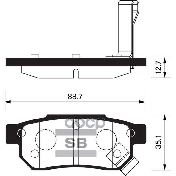 Купить КОЛОДКИ ТОРМОЗНЫЕ HONDA ACCORD 85-89/CIVIC 87-01 ЗАДНИЕ SP1265