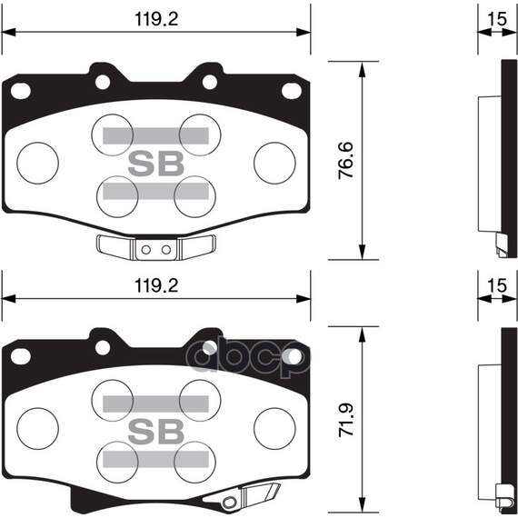 Купить КОЛОДКИ ТОРМОЗНЫЕ ПЕРЕДНИЕ TOYOTA LAND CRUISER 4.0-4.2TD 90/4RUNNER 2.4-3.0TD 87-96 SP1420