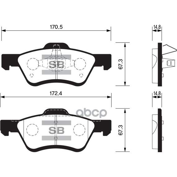 Купить КОЛОДКИ ТОРМОЗНЫЕ ДИСКОВЫЕ FORD ESCAPE, MAZDA TRIBUTE 08, SP1497