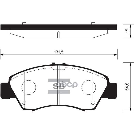 Купить КОЛОДКИ ТОРМОЗНЫЕ HONDA CIVIC 1.3-1.6 91-01/JAZZ 1.2/1.4 02- ПЕРЕДНИЕ SP2032