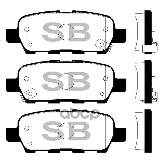 Купить КОЛОДКИ ТОРМОЗНЫЕ NISSAN X-TRAIL/QASHQAI/TIIDA/INFINITI FX/RENAULT KOLEOS ЗАДНИЕ SP1184