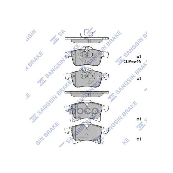 Купить КОЛОДКИ ТОРМОЗНЫЕ OPEL ASTRA G/H/ZAFIRA A ПЕРЕДНИЕ SP1703