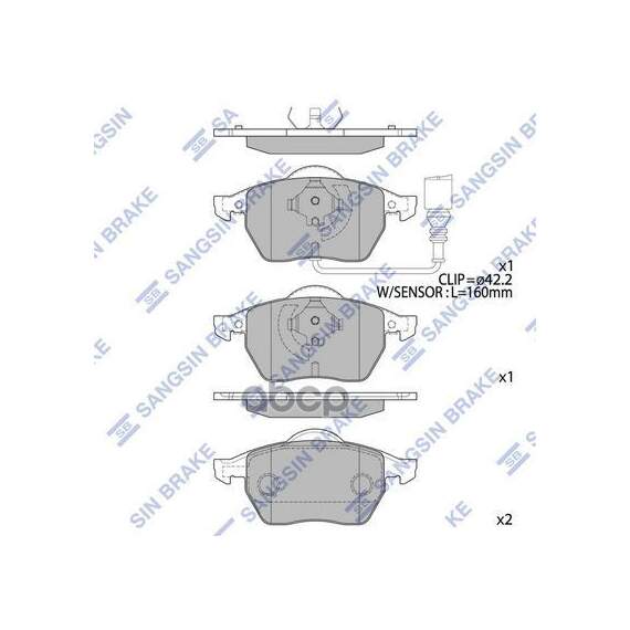 Купить КОЛОДКИ ТОРМОЗНЫЕ ДИСКОВЫЕ AUDI A3 1.8I/1.9TDI Q 96-03,VW GOLF IV 1.8T/2.3I 99-03 SP2097
