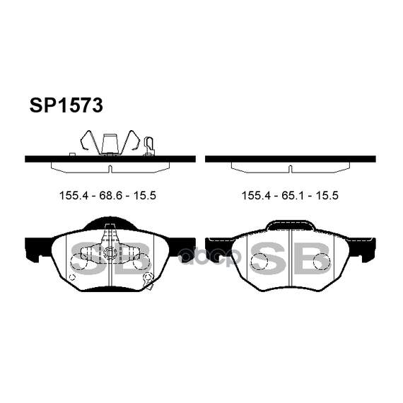 Купить КОЛОДКИ ТОРМОЗНЫЕ HONDA ACCORD 2.0/2.2/2.4 03 ПЕРЕДНИЕ SP1573