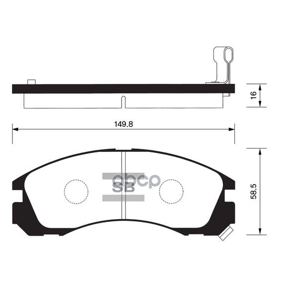 Купить КОЛОДКИ ТОРМОЗНЫЕ MITSUBISHI OUTLANDER 03/PAJERO 9000/00 ПЕРЕДНИЕ SP1068