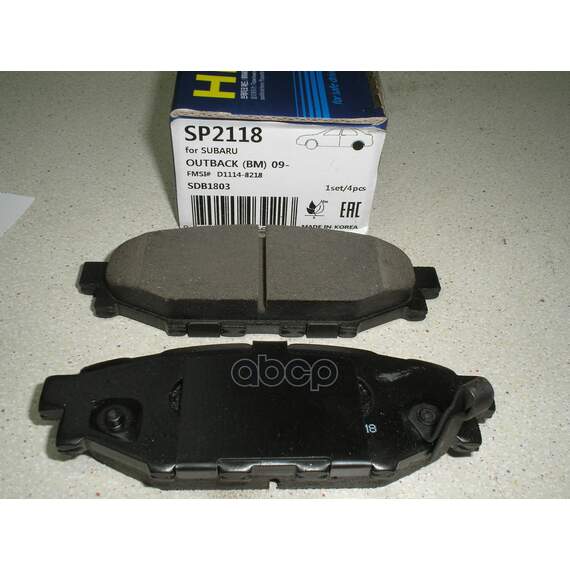 Купить КОЛОДКИ ТОРМОЗНЫЕ ДИСКОВЫЕ SUBARU LEGACY IV 2.0I/2.5 I/OUTBACK 2.5I 03 SP2118