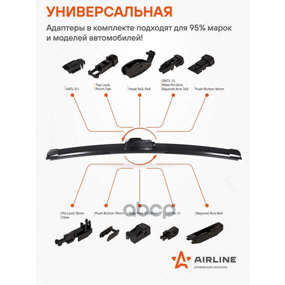 Купить ЩЕТКА СТЕКЛООЧИСТИТЕЛЯ БЕСКАРКАСНАЯ 380 ММ (15)
