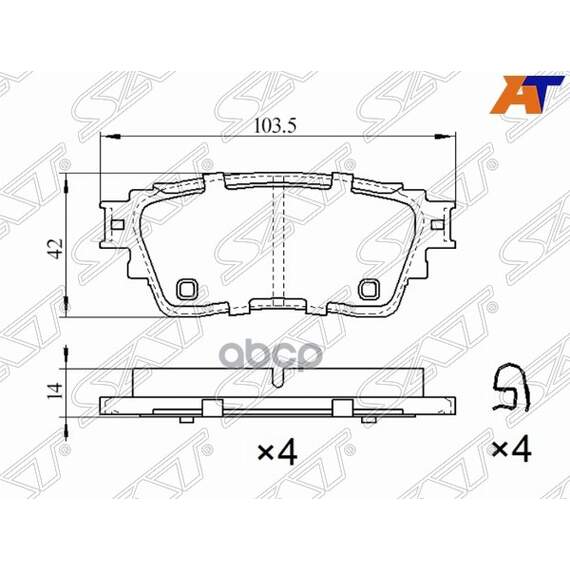 Купить КОЛОДКИ ТОРМОЗНЫЕ ЗАД MITSUBISHI OUTLANDER 12-ECLIPSE CROSS 19- ST280023