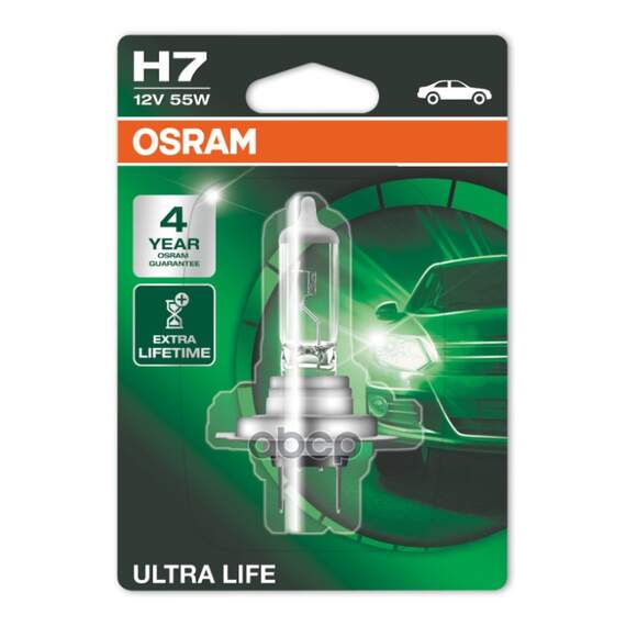 Купить ЛАМПА Г/С H7 (55W) РХ26D ULTRA LIFE 12V 64210ULT-01B 4008321416087