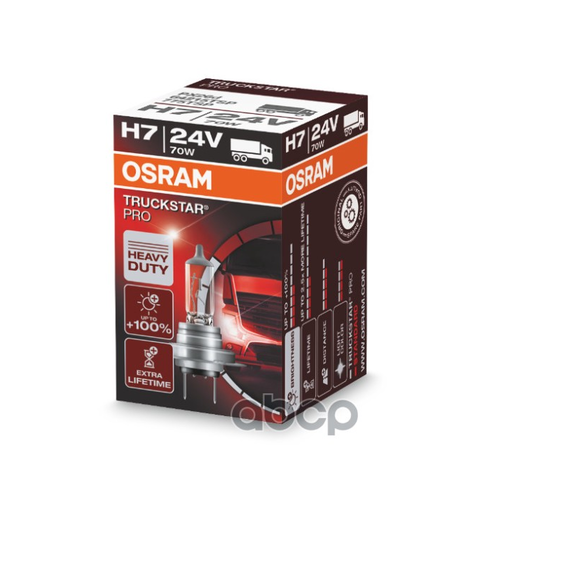 Купить ЛАМПА Г/С H7 (70W) PX26D TRUCKSTAR PRO 24V 64215TSP 4008321785114