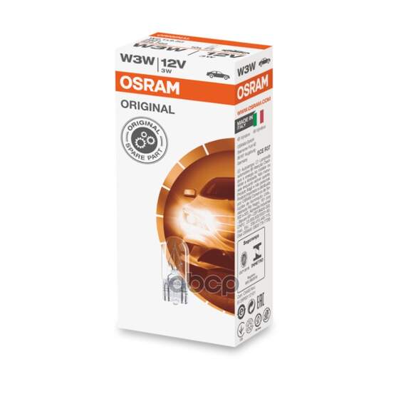 Купить ЛАМПА W3W (3W) W2,1X9,5D СТЕКЛЯННЫЙ ЦОКОЛЬ 12V 2821 4050300838663