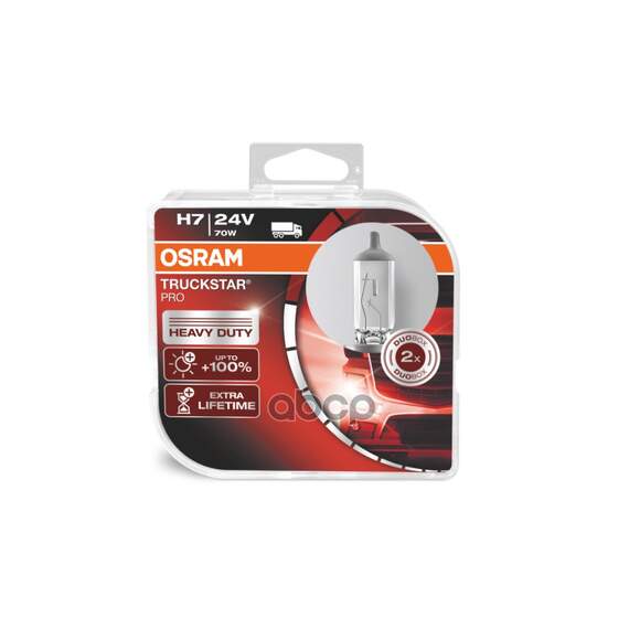Купить ЛАМПА Г/С H7 (70W) PX26D TRUCKSTAR PRO 24V 2ШТ 64215TSP-HCB 4052899413917