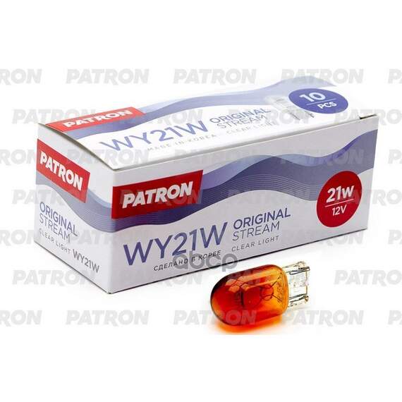 Купить ЛАМПА НАКАЛИВАНИЯ (10ШТ В УПАКОВКЕ) WY21W 12V 21W W3X16D (ОРАНЖЕВАЯ) PLWY21W