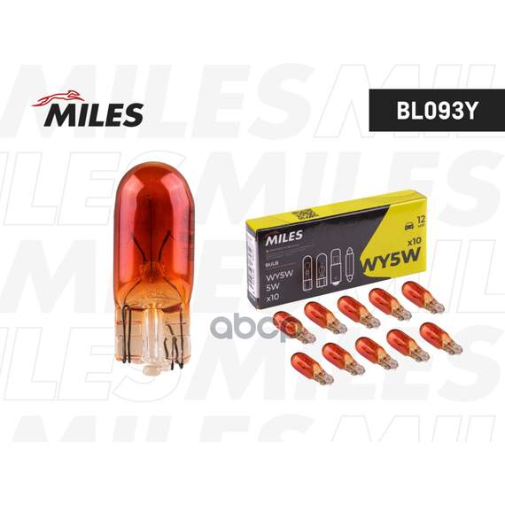 Купить ЛАМПА WY5W 12V 5W W2,1X9,5D YELLOW BL093Y