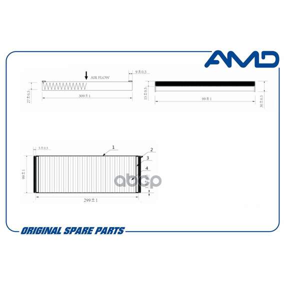 Купить ФИЛЬТР САЛОННЫЙ AUDI (A6 ALLROAD 4FH,C6) (2006-2011) (A6 AVANT III AMD AMD.FC789