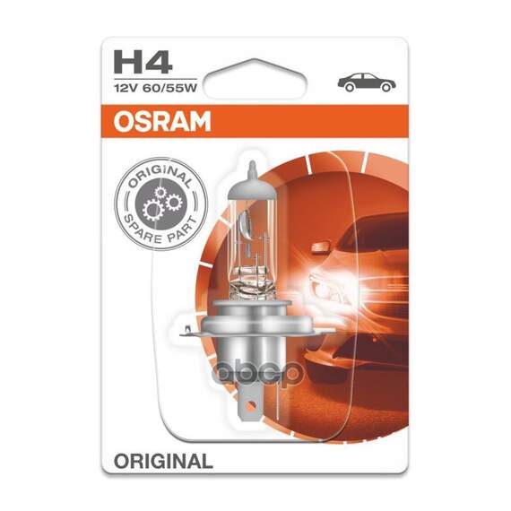 Купить ЛАМПА Г/С H4 (60/55W) P43T-38 ORIGINAL БЛИСТЕР 12V 64193-01B 4050300925127