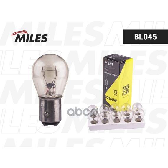 Купить ЛАМПА P21/4W 12V 21/4W BAZ15D BL045