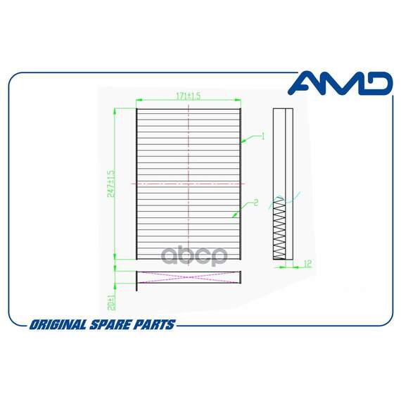 Купить ФИЛЬТР САЛОННЫЙ AMD AMD.FC25