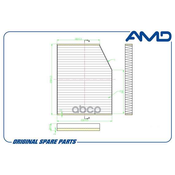 Купить ФИЛЬТР САЛОННЫЙ (УГОЛЬНЫЙ) AMD AMD.FC838C