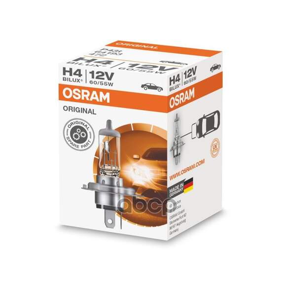 Купить ЛАМПА Г/С H4 (60/55W) P43T-38 ORIGINAL 12V 64193 4050300001470