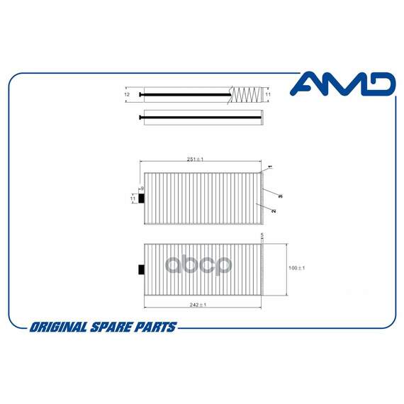 Купить ФИЛЬТР САЛОННЫЙ AMD AMD.FC17