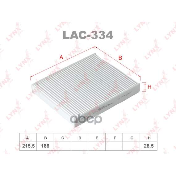 Купить ФИЛЬТР САЛОННЫЙ TOYOTA CAMRI/FORTUNER/HILUX/PRIUS/ PRIUS/ LEXUS RX LYNXAUTO LAC-334