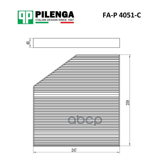 Купить ФИЛЬТР САЛОННЫЙ (УГОЛЬНЫЙ) MB W205/W213/GLC (X253)/GLE (W167)/GLS (X167) PILENGA FA-P 4051-C