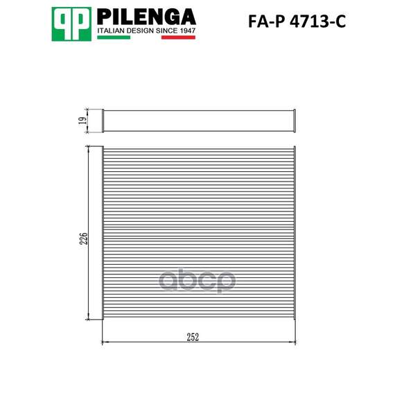 Купить ФИЛЬТР САЛОННЫЙ, УГОЛЬНЫЙ SONATA, OPTIMA 12- PILENGA FA-P 4713-C