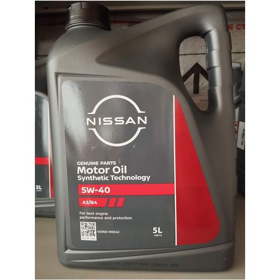 Купить МАСЛО МОТОРНОЕ NISSAN MOTOR OIL 5W-40 СИНТЕТИЧЕСКОЕ 5 Л KE900-90042