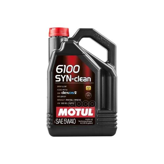 Купить МАСЛО МОТОРНОЕ MOTUL 6100 SYN-CLEAN 5W-40 4 Л 107942
