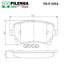 Купить КОЛОДКИ ТОРМОЗНЫЕ ЗАДНИЕ 116,5Х59Х17,7 VW T5 FD-P3353